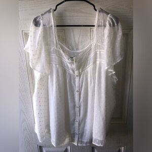 Torrid size 3 white blouse